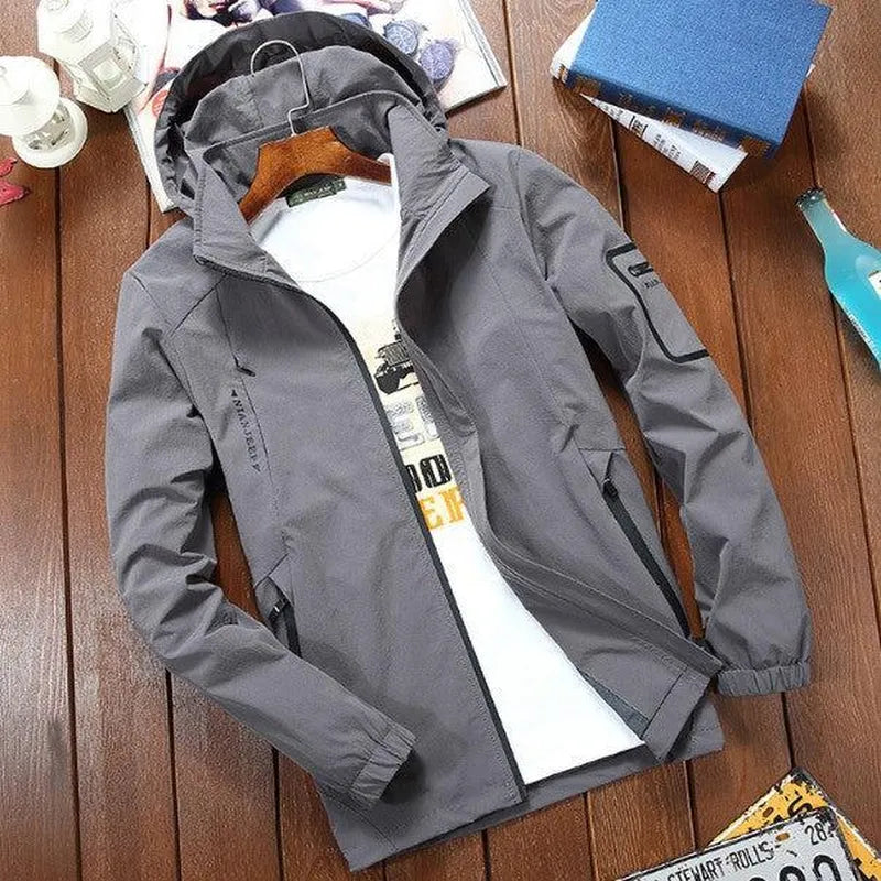 Spring jacket Jacket Mens multi bag waterproof outdoor dry coat