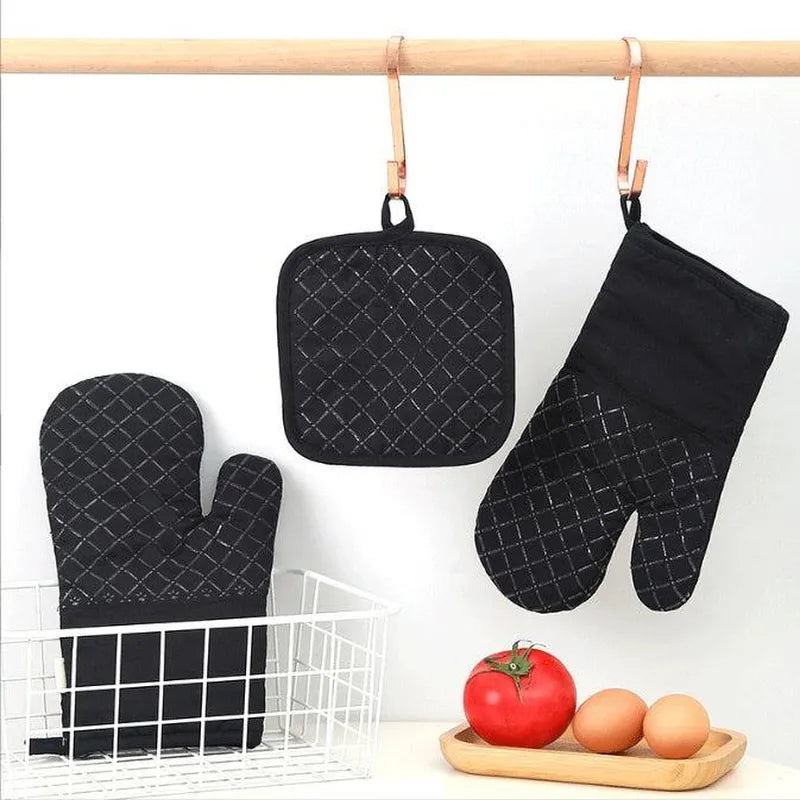 Kitchen Microwave Oven Heat Insulation Non-slip Gloves - Minihomy