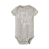 Alphabet Baby Short Sleeve Casual Baby Bodysuit - Minihomy