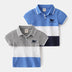 Boys Color Block Lapel Tops Korean Children's Clothing Boys - Minihomy