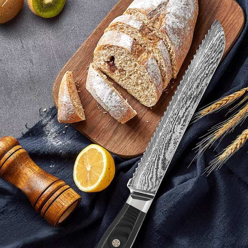 Bread Knife Damascus Bread Slicing Knife - Minihomy