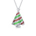 Sterling Silver Christmas Family Tree Merry Necklace