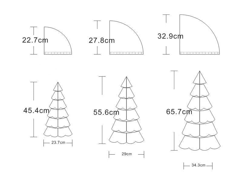 Handmade Christmas Tree Quilt Cover Ruler Christmas Pattern Quilting Template - Minihomy