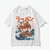 Japanese Retro Harajuku Style Short Sleeve T-shirt Men's - Minihomy