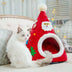 Autumn And Winter Warm Cat Nest Christmas Hat Shape Sponge - Minihomy