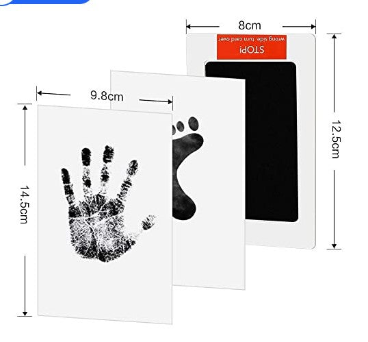 Non-toxic and wash-free baby ink watermarking oil fingerprints and footprints kit family souvenirs - Minihomy