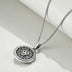 Lion Head Skull Pendant Chain Necklace Sterling Silver Double-Sided Jewelry - Minihomy