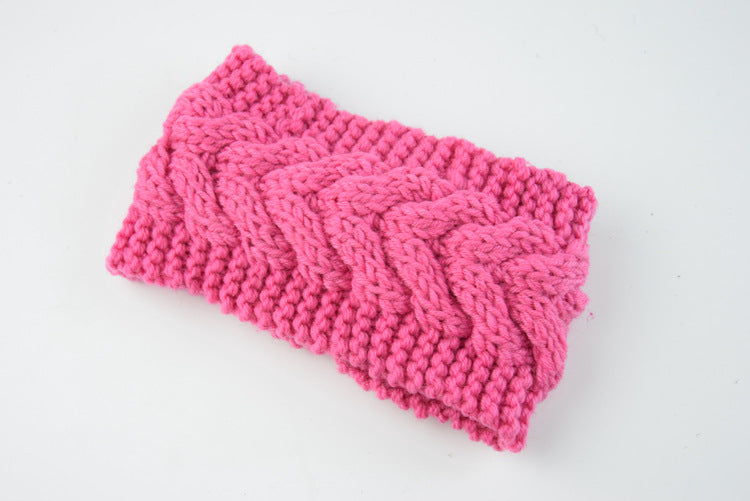 Twist Knitted Wool Headband With Ear Protection Headgear