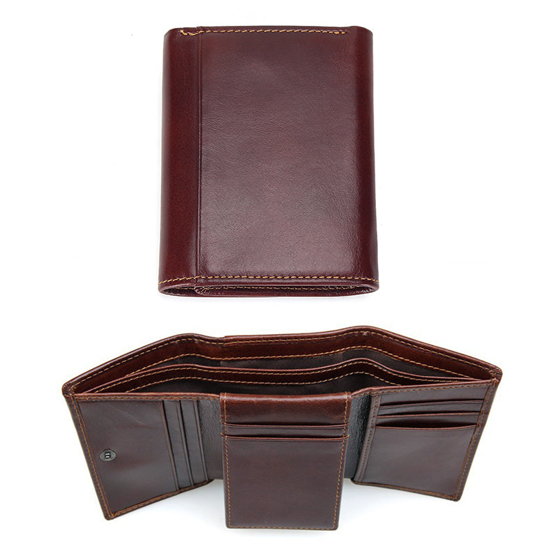 Men's ultra-thin leather wallet - Minihomy