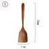 Natural Wood Tableware Spoon Ladle Turner Long Rice Colander Soup Skimmer - Minihomy