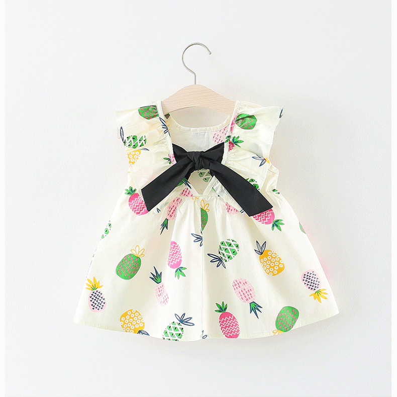 Pineapple print baby dress - Minihomy