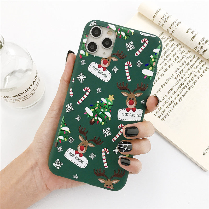 Candy Color Christmas Soft Silicone Phone Case - Minihomy