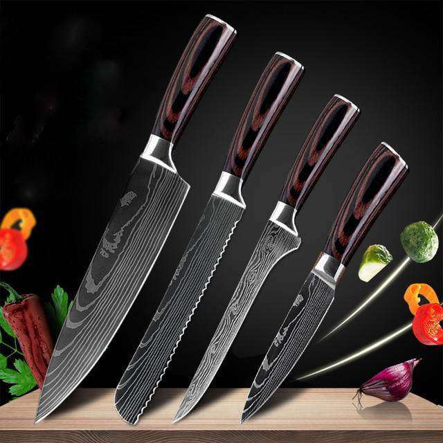 Carpenter's Special Knife Set: 6 & 8 Piece Chef Knives for Cooking - Minihomy