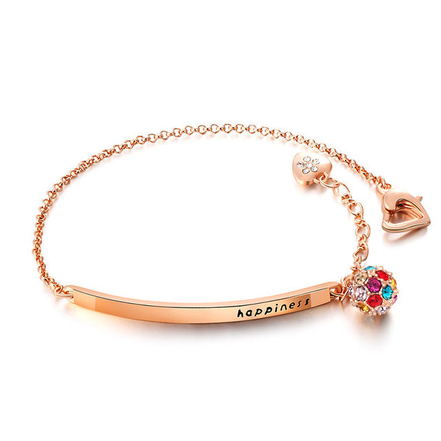 Rose Gold Plated Zircon Bracelet