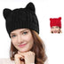 Hand Made 3D Cute Knitted Cat Ear Beanie Cap for Winter - Minihomy