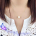 18K Gold Round Pearl Necklace Clavicle Chain - Minihomy