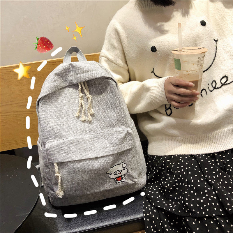 Joker Simple Solid Color Backpack - Minihomy