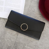 Women Pu Leather Purse Zipper Wallet