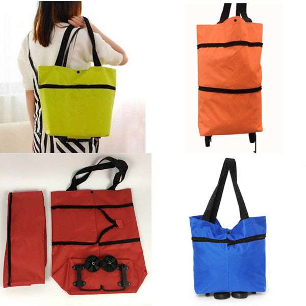 Foldable High Quality Tug Bag Shopping Cart - Minihomy