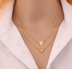 Double-layer Triangle Necklace Multi-layer Clavicle Chain - Minihomy