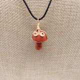 Winding Small Mushroom Natural Stone Necklace