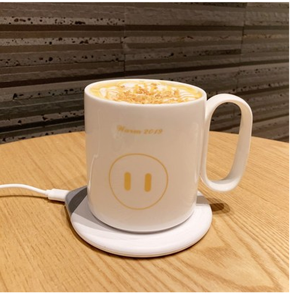 2 in 1 Heating Coaster Smart Wireless Phone Charging - Minihomy