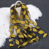 Cut flowers hollow silk scarf - Minihomy