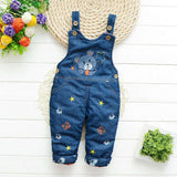 Infant Jeans Little Kids Cartoon Cute Suspenders Toldder Causal Trousers - Minihomy