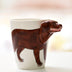 Festival gift Ceramic coffee milk tea mug 3D animal shape Hand painted Cow cup - Minihomy