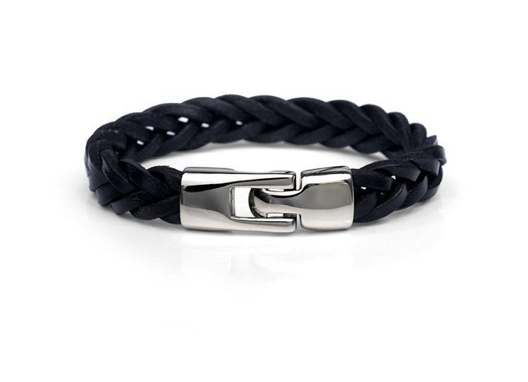 Leather alloy vintage hand-woven bracelet - Minihomy