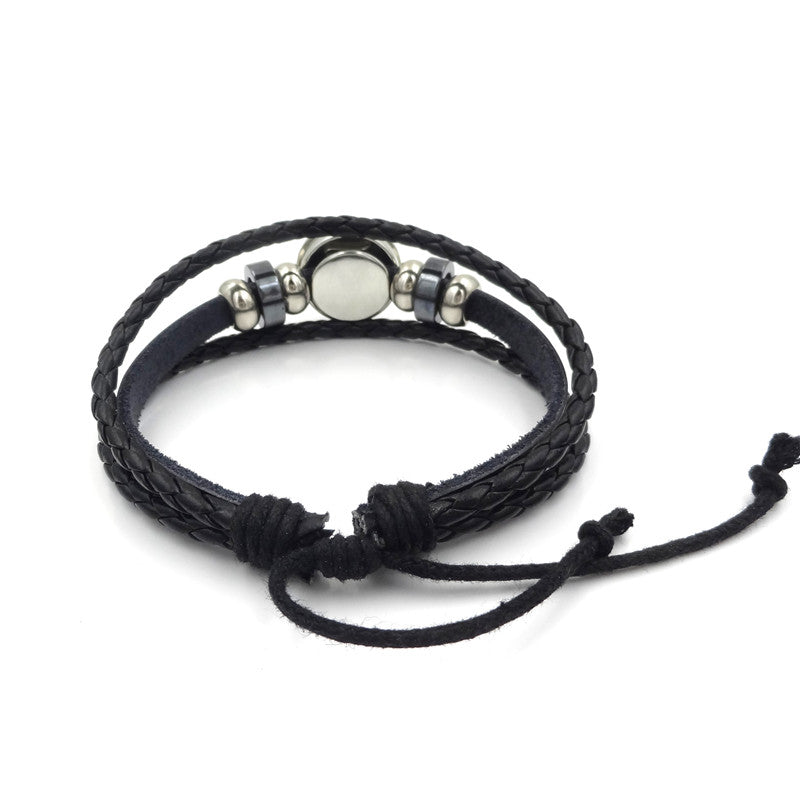 Classic Jewelry Zodiac Bracelets & Bangles Constellation Leather Bracelet - Minihomy