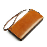 Men's Leather Clutch Wallet - Slim & Stylish Business Card Holder - Minihomy