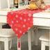 Christmas decorative linen print snowflake with tassel table mat - Minihomy