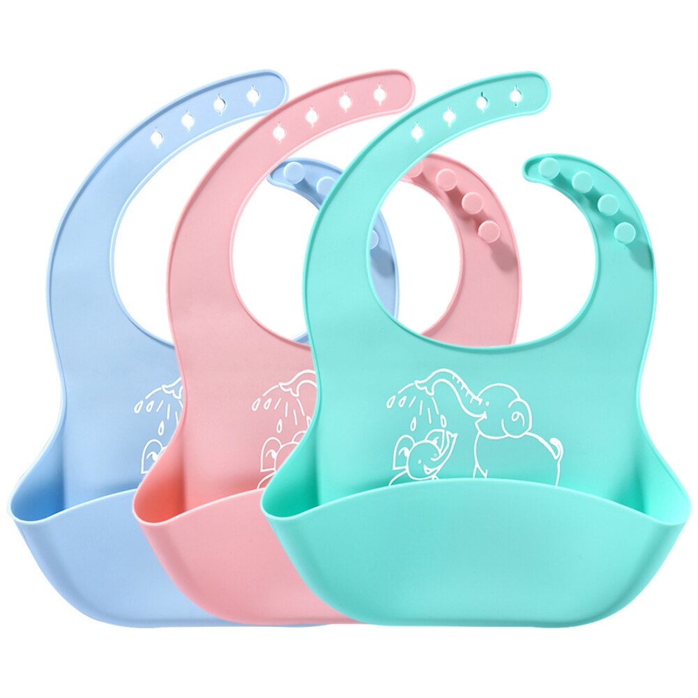 Baby food Bib baby meal silicone saliva bag - Minihomy