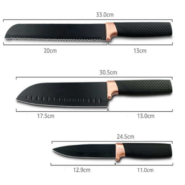 Kitchen knife three-piece - Minihomy