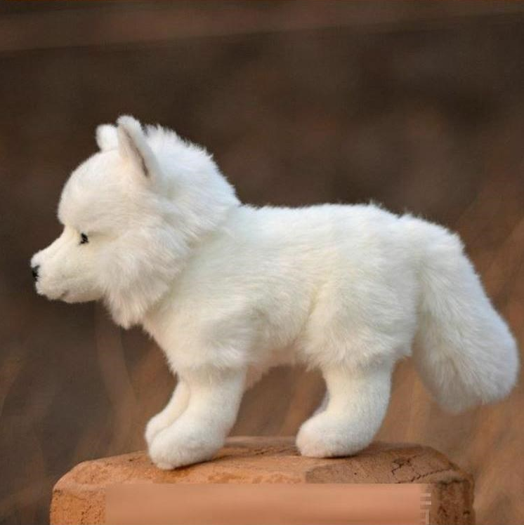 Simulation arctic fox plush toy doll