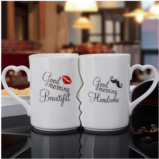 Couple of lovers cups mug personality  ceramic cup - Minihomy