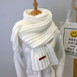 Women's Simple Thick Warm Woolen Scarf