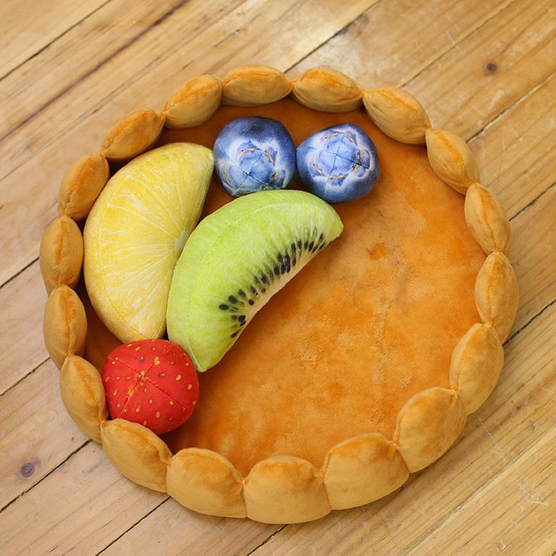 Pet plush cat dog mat kennel cat litter winter warm creative pet mat fruit egg tart bed - Minihomy