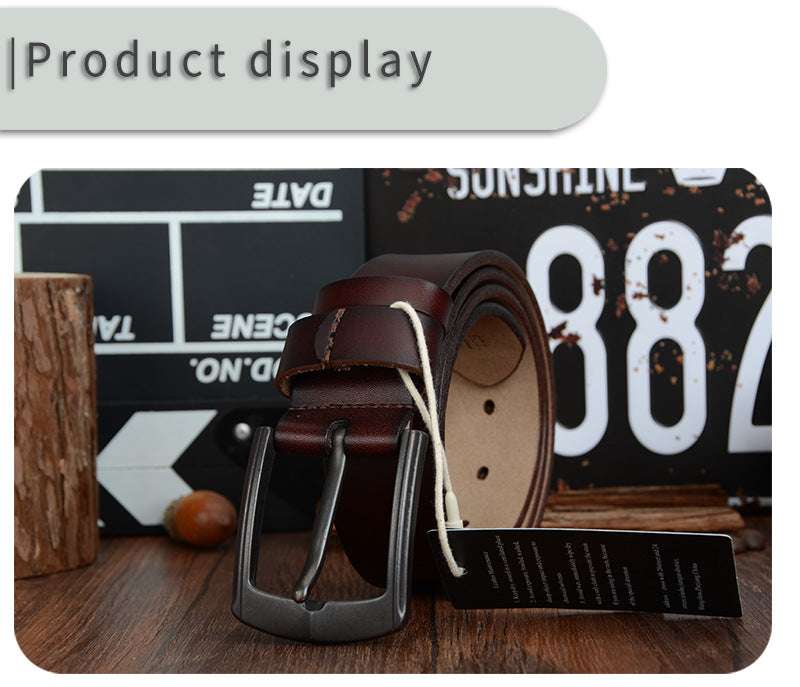 Dynamic buckle leather belt - Minihomy