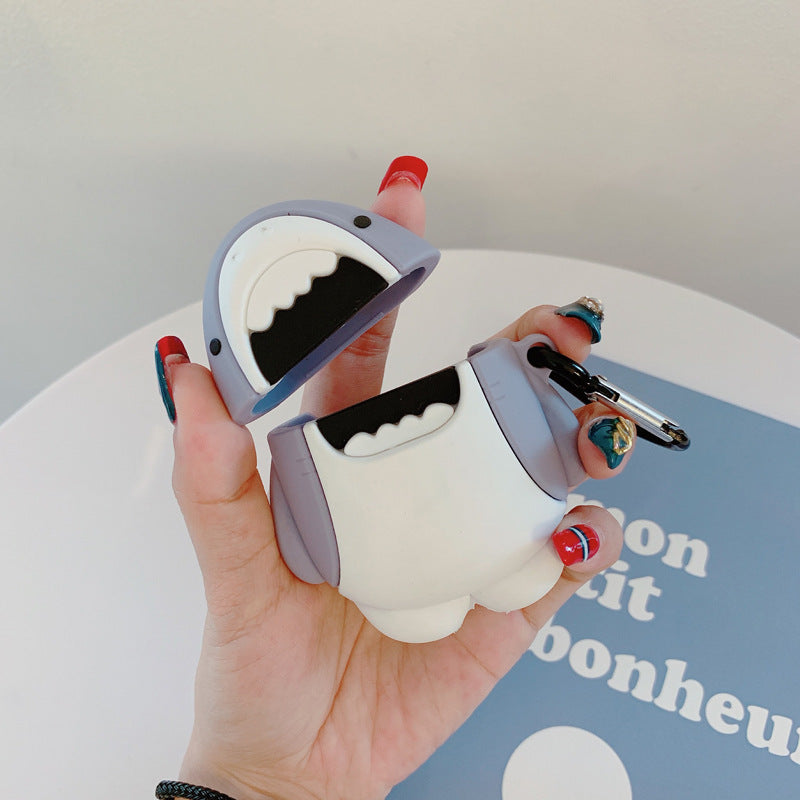 Cute 3D Cartoon Shark Bluetooth Earphone Cases For Airpods 1 and 2 cover - Minihomy