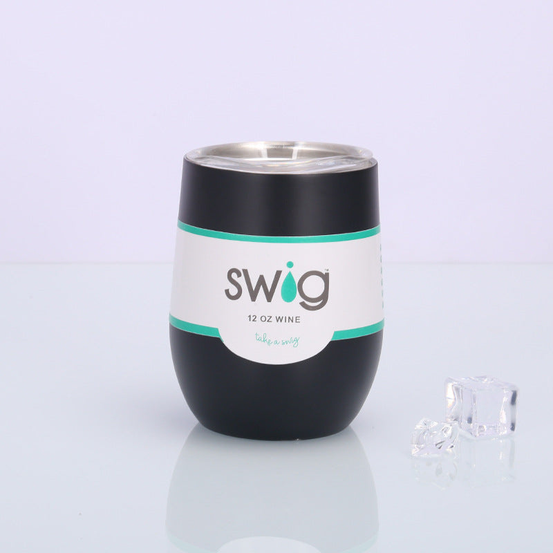 Swig Eggshell Cup 12oz Stainless Steel Wine Mug - Minihomy