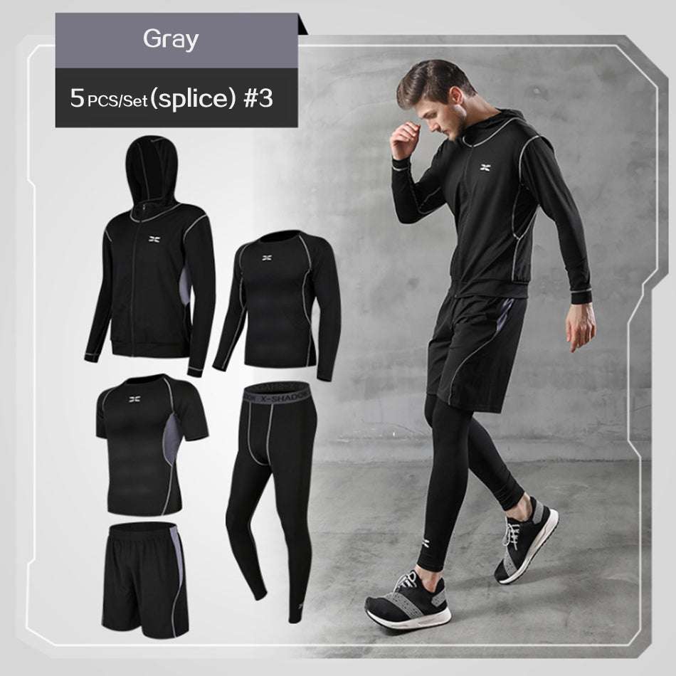 Men Sportswear Compression Sport Suits Quick Dry Running Clothes - Minihomy