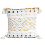 Cut Flower Knitted Geometric Tassel Plush Pillow - Minihomy