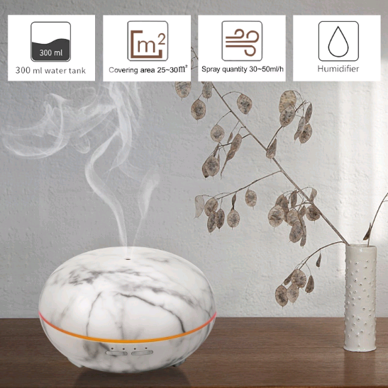 Marble Pattern Aromatherapy Machine Essential Oil Diffuser - Minihomy