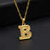 26 letters gold-plated pendant necklace - Minihomy