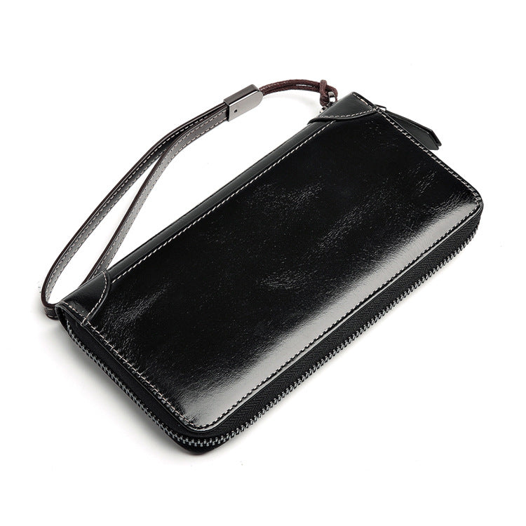 Men's Leather Clutch Wallet - Slim & Stylish Business Card Holder - Minihomy