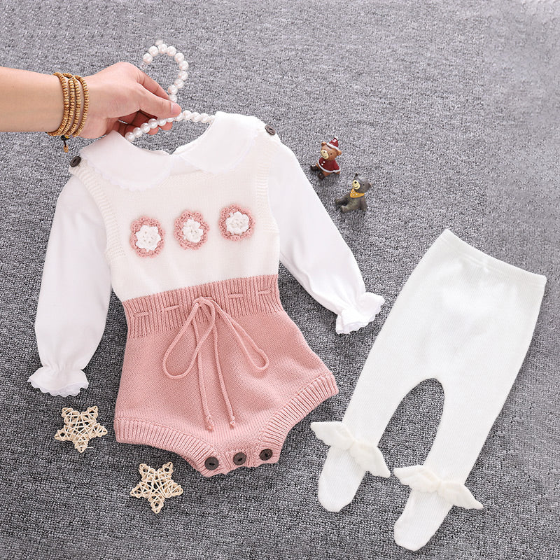 Newborn Knitted Clothes Spring Autumn Toddler Baby Girl Rompers - Minihomy