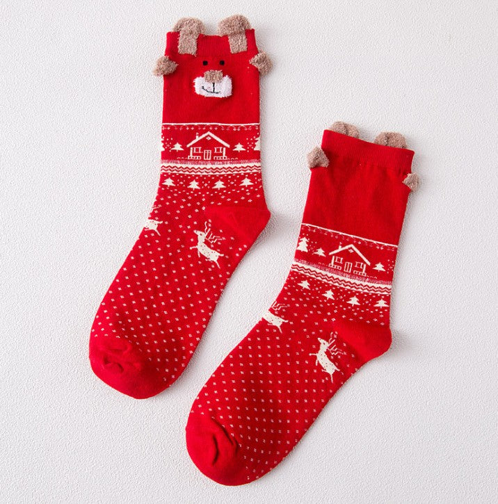 Cute Santa Claus Christmas Socks for Holiday Fun - Minihomy