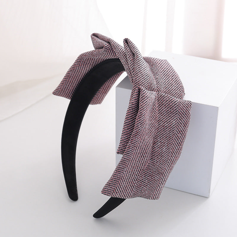 Fabric Striped Headband Flannel Non-Slip Hairpin - Minihomy